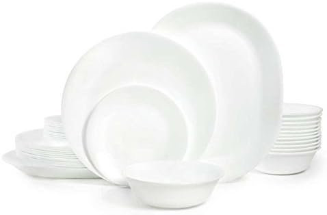Corelle Vitrelle 38-Piece Service for 12 Dinnerware Set, Triple Layer Glass