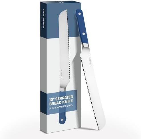Misen Serrated Bread Knife - High-Carbon Japanese AUS8 Steel