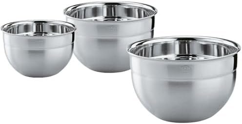 Rosle 15700 Stainless Steel 3 Piece Set for Mixing Prep Serving Bowls