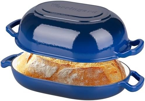 Enameled Cast Iron Sourdough Bread Oven, Dutch Oven, Loaf Cast Iron Bread Pan