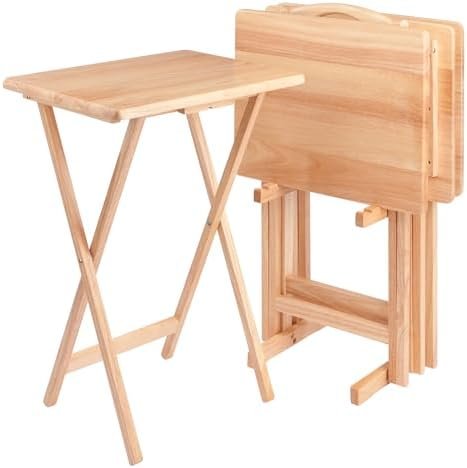Winsome Wood Alex Snack Table Natural Set 5 Pc, 25.98 inches