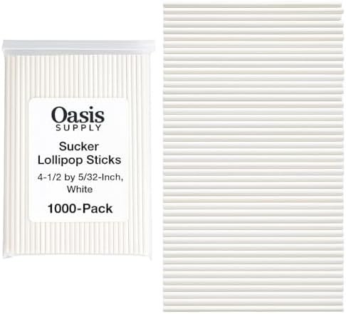 CK Products Sucker Lollipop Sticks, 4-1/2 by 5/32-Inch, White, Pack of 100