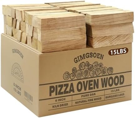 Pizza Oven & Cooking Wood – Mini Kiln-Dried Oak, 6-Inch Logs, 15lb Box
