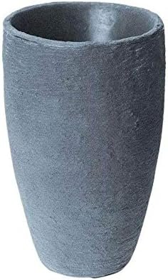Algreen Products Athena Self-Watering Plant Pot, Small Round Planter, Charcoal