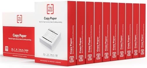 TRU RED 8.5x11 Copy Paper 20 lb. 92-Bright 5000 Sheets/Carton