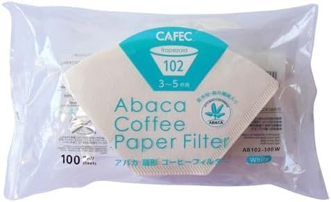 CAFEC Abaca trapezoid paper filter for 3-5 cups 100pcs/pack |Disposable