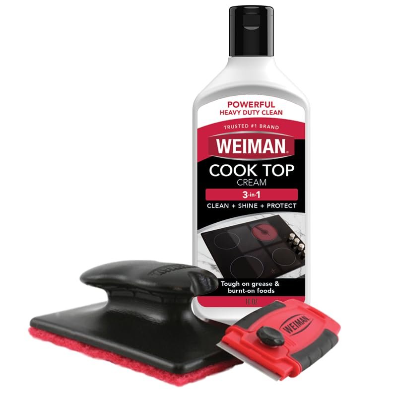 Weiman Glass & Ceramic Cooktop, Stove Top & Oven Cleaner Kit – Kitchen Cleaner