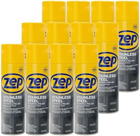 Zep Stainless Steel Cleaner and Polish - 14 oz (Case of 12) ZUSSTL14